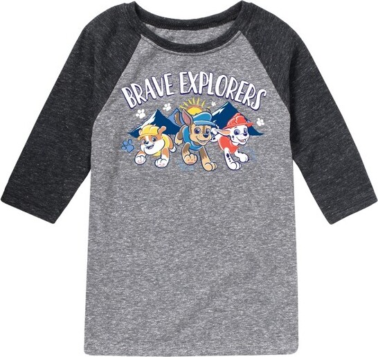 Paw Patrol PawPatrolBraveExplorersRaglanGraphicT-Shirt-AthleticHeather/HeatherBlack-5T
