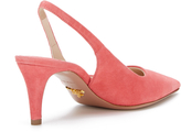 Thumbnail for your product : Prada Suede Pointed-Toe Slingback Kitten Heel