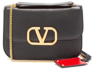 Valentino Garavani - V-lock Small Leather Cross-body Bag - Black