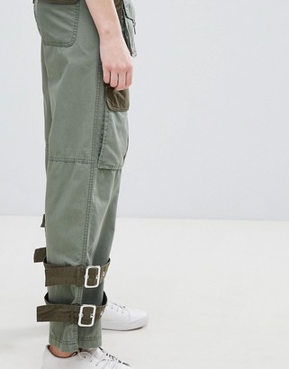 ASOS DESIGN zip detail combat trousers