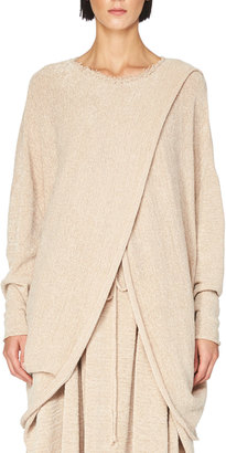 Stella McCartney Knit Overlap Dolman-Sleeve Sweater, Light Pink