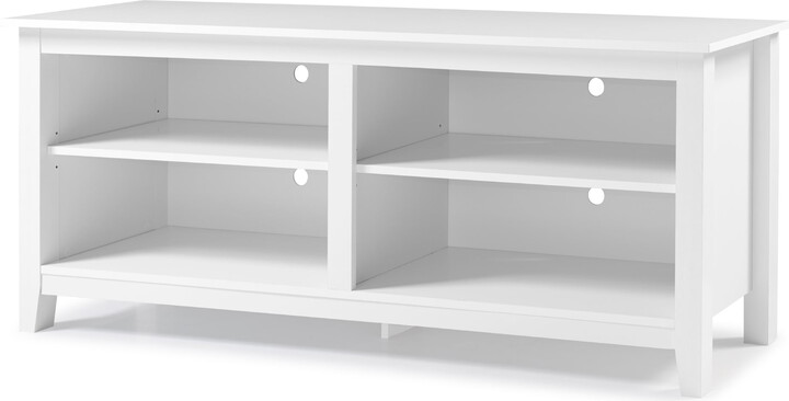 Manor Park Open Storage TV Stand for TVs up to 65", White