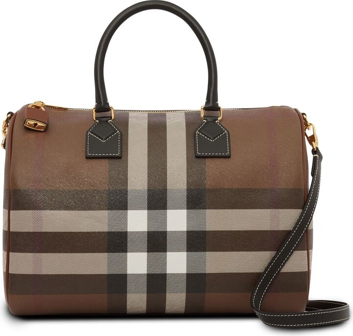Burberry Medium Check Bowling Bag ShopStyle