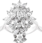 Thumbnail for your product : YEPREM 18kt White Gold Diamond Two-Finger Ring