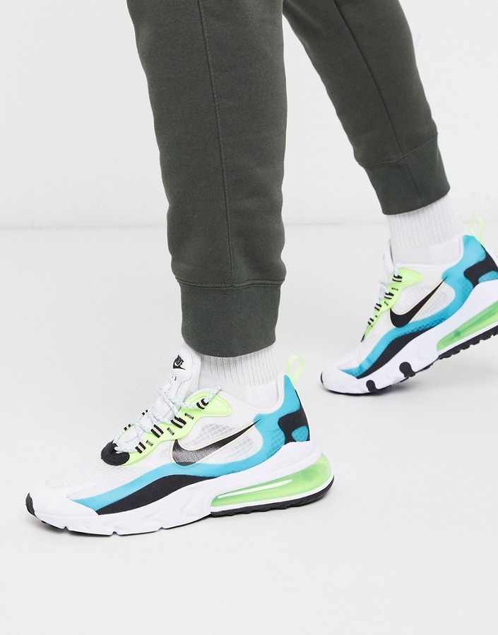 Nike Air Max 270 React Fresh Air sneakers in white/turquoise - ShopStyle