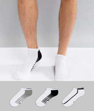 Calvin Klein Performance Trainer Sock In 3 Pack With Coolpass