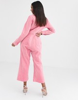 Thumbnail for your product : One Teaspoon washed pink boilersuit