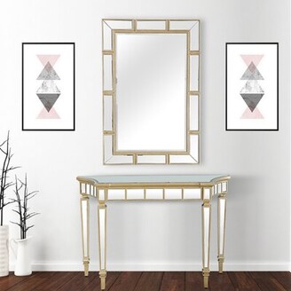 Rosdorf Park Dewhirst 47 25 Console, Alfie Console Table With Mirror Gold