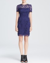 Thumbnail for your product : ABS by Allen Schwartz Dress - Short Sleeve Lace Scalloped Hem Fit and Flare