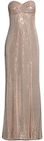 Thumbnail for your product : Aidan by Aidan Mattox Sequin Strapless Slit Gown