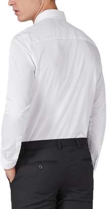 Topman Slim Fit Embroidered Collar Dress Shirt