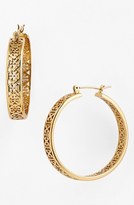 Thumbnail for your product : Tory Burch 'Kinsley' Logo Hoop Earrings