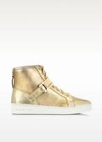 Thumbnail for your product : Michael Kors Helen Golden Metallic High Top Sneaker