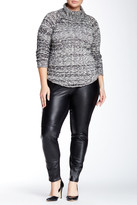 Thumbnail for your product : Eileen Fisher Leather Blocked Leggings (Plus Size)