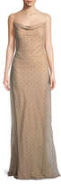 Thumbnail for your product : Jason Wu Point d'Esprit Cowl-Neck Slip Evening Gown with Crystals