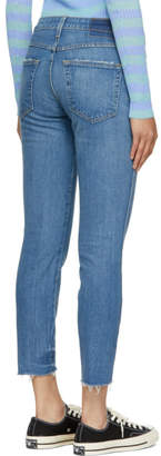 Amo Blue Frayed Twist Jeans