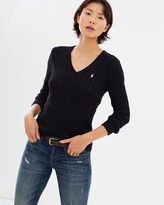 Thumbnail for your product : Polo Ralph Lauren Cable Cotton V-Neck Sweater