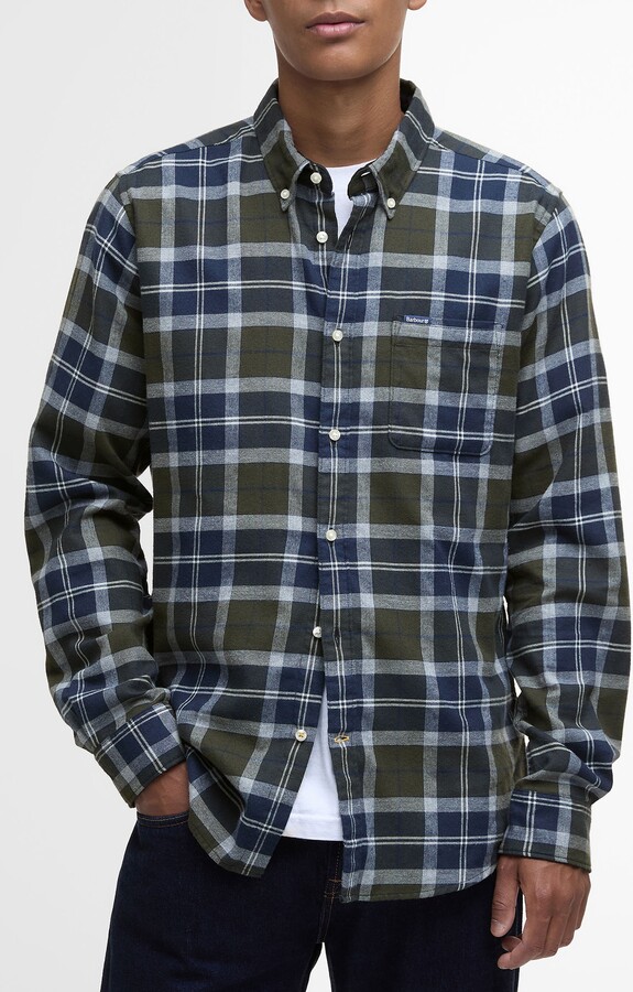 Barbour Rasay Plaid Brushed Cotton Button-Down Shirt