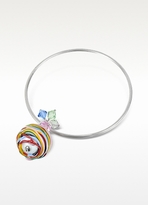 Thumbnail for your product : Forzieri Gomitoli - Sterling Silver Murano Glass Bangle Bracelet