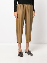 Thumbnail for your product : Forte Forte pinstripe cropped trousers