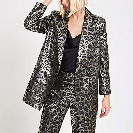 river island zebra print blazer