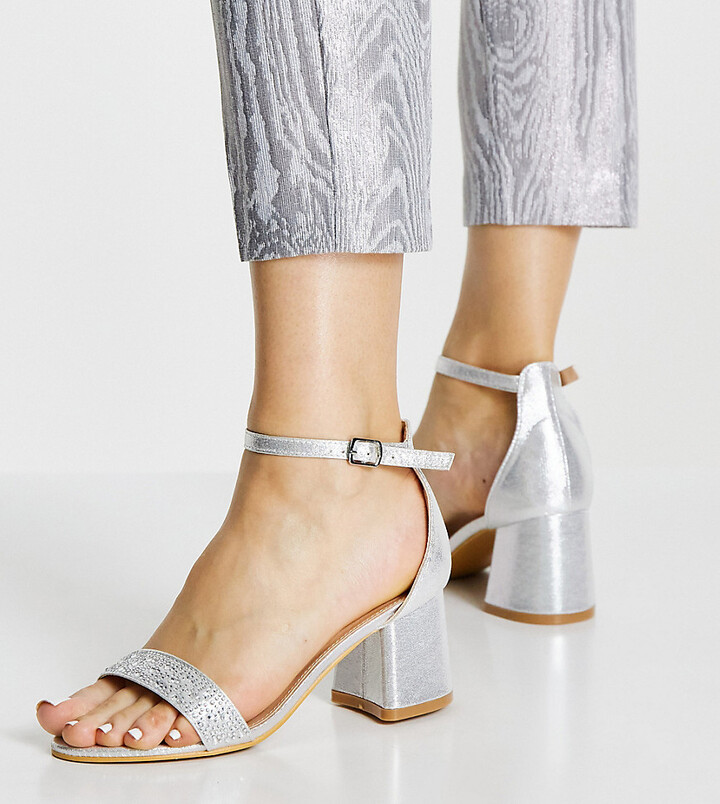 Silver Wide Fit Shoes | Shop the world's largest collection of fashion |  ShopStyle UK