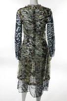 Thumbnail for your product : Michael Van Der Ham NWT Watercolor Organza Chiffon Cutout Maxi Dress Sz 8 $2415