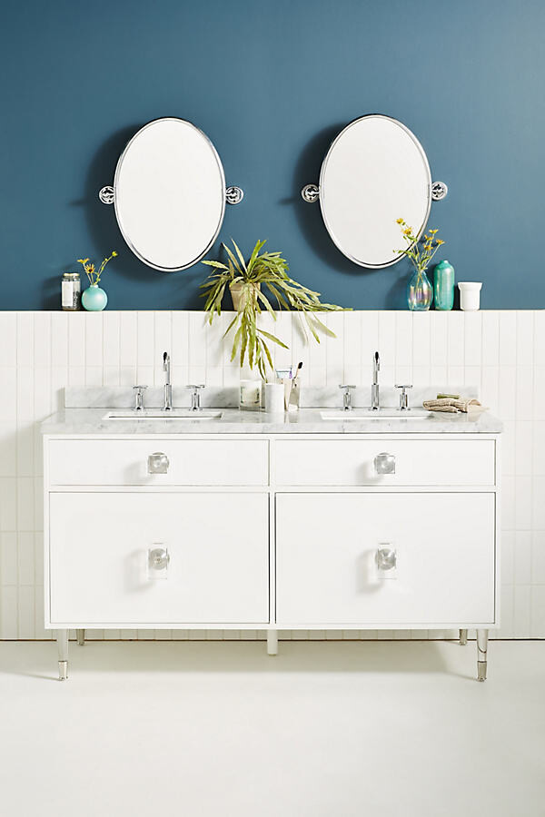 Tracey Boyd Lacquered Regency Double Bathroom Vanity Grey ShopStyle