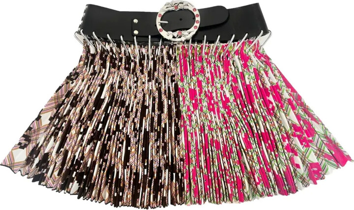 Chopova Lowena Pixel Party pleated mini skirt