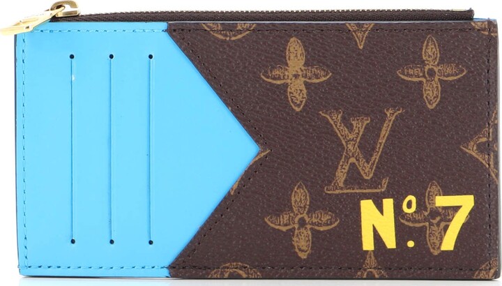 LOUIS VUITTON Monogram Gusset Card Holder Black 1255660