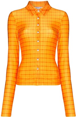 Supriya Lele Madras plaid skinny shirt