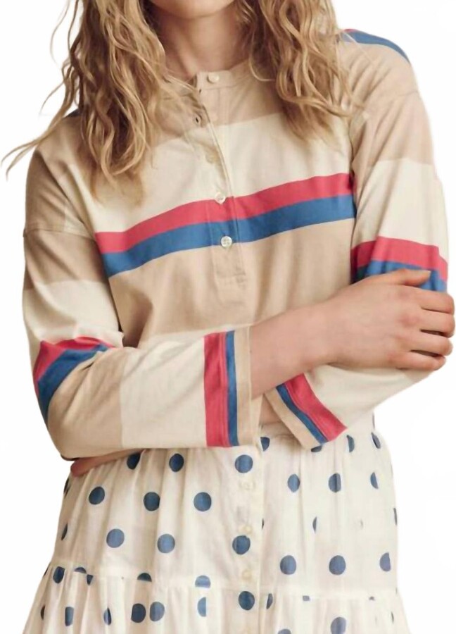 The Great The Shrunken Henley In Study Hall Stripe