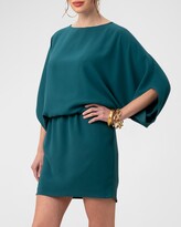 Thumbnail for your product : Trina Turk Manhattan Dolman-Sleeve Crepe Mini Dress