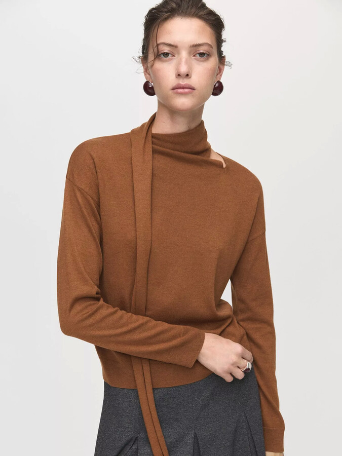 MANGO Lukav Fine Knit V Neck Jumper ShopStyle