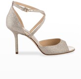 Thumbnail for your product : Jimmy Choo Emsy Glitter Crisscross Cocktail High-Heel Sandals