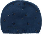 HANA Navy Wool Hat with Tiny Star Stud Details