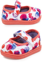 Thumbnail for your product : Toms Water-Dot Print Mary Janes, Pink Multi, Tiny