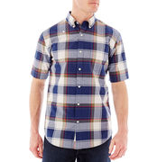 Thumbnail for your product : JCPenney St. John's Bay St. Johns Bay Short-Sleeve Plaid Poplin Shirt