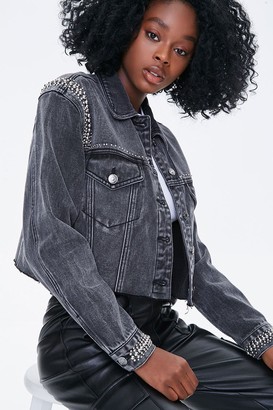 studded denim jacket forever 21