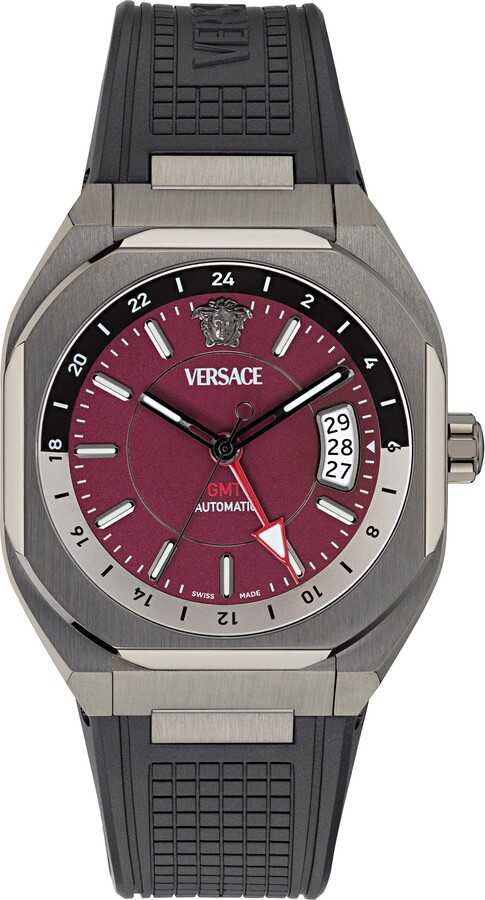 V-Contempo GMT Silicone Strap Watch, 40mm