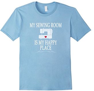 Men's My Sewing Room Is My Happy Place T-shirt Funny Sewer Gift 2XL