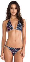 Thumbnail for your product : BCBGMAXAZRIA Tie Dye Wave Triangle Top