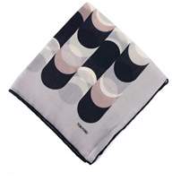 Tom Ford Men's Taupe Abstract Waves Silk Pocket Square.