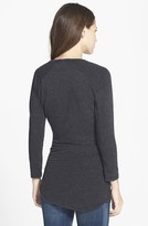 Thumbnail for your product : James Perse Tucked Raglan Long Sleeve V-Neck