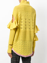 Thumbnail for your product : Circus Hotel ruffle sleeve jumper