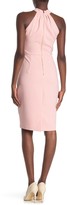 Thumbnail for your product : Taylor Twist Neck Crepe Halter Dress