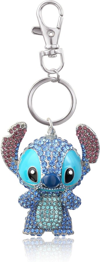 Stitch Pave 3D Bling Keychain Bag Charm