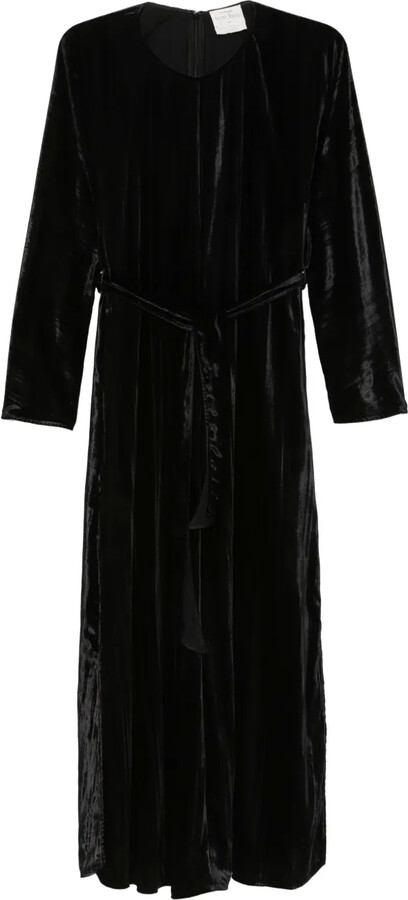 Forte Forte Pleated Velvet Maxi Dress