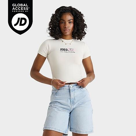 Hoodrich Women's Urban Baby T-Shirt in Blanc de Blanc | Size: XS