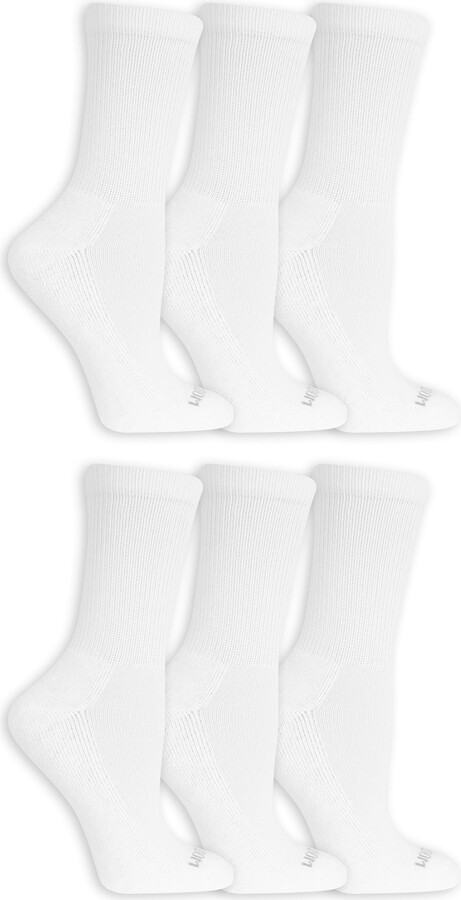 Fruit of the Loom Everyday Cushion Crew Socks for Women, Sizes 4-12 (10-Pack)